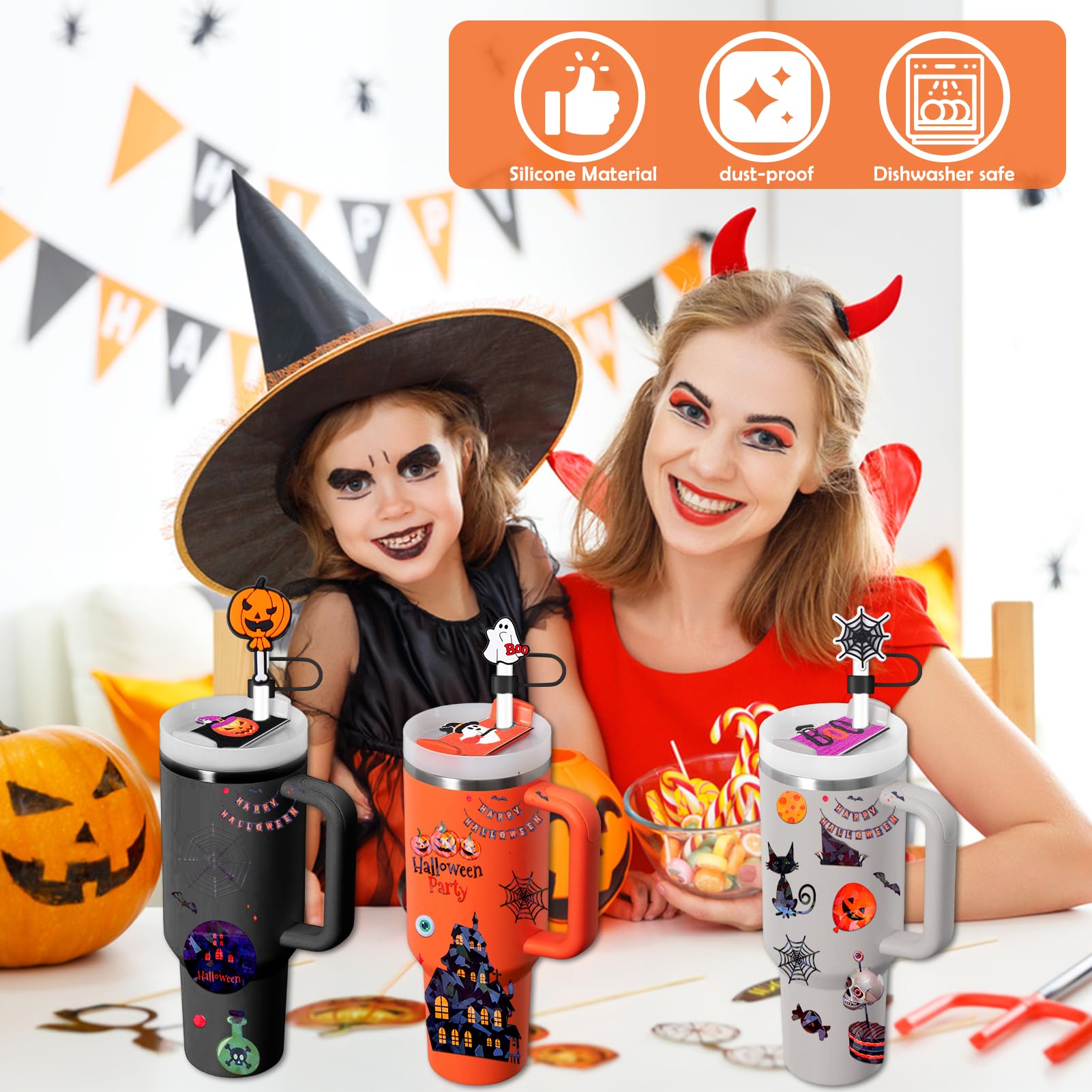Mity rain Halloween Cup Accessories for Stanley Cup 30oz